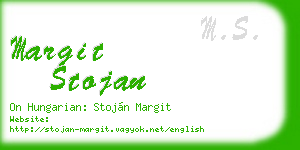 margit stojan business card