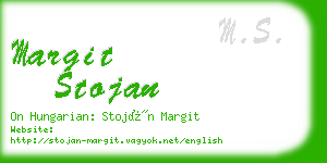 margit stojan business card